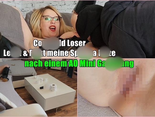 Couckold Loser lec*t & fi**t meine sper*afo**e nach einem Mini Gangba*g