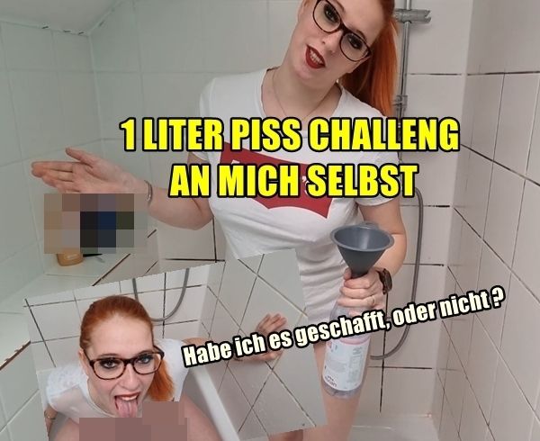 Marie Skyler Porno Video: 1 Liter pi** Challenge an mich selbst